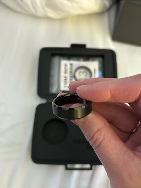 Black Faceted Ring Accessory — Sleek Black Finish